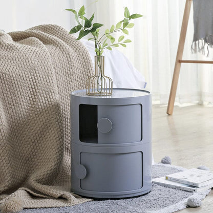 Round 2-Tier Drawer Storage Unit Organizer