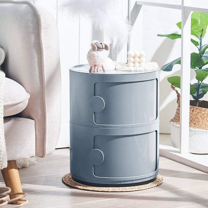 Round 2-Tier Drawer Storage Unit Organizer