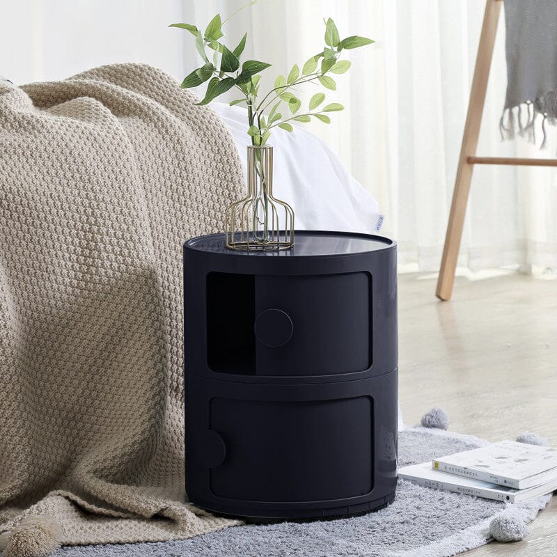 Round 2-Tier Drawer Storage Unit Organizer