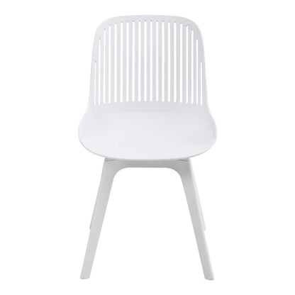 Classic White Plastic Chair, Set of Four, Durable and Lightweight