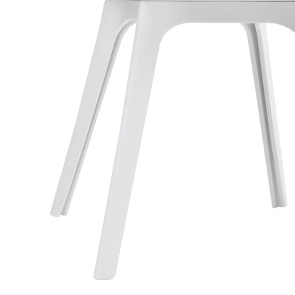 Classic White Plastic Chair, Set of Four, Durable and Lightweight
