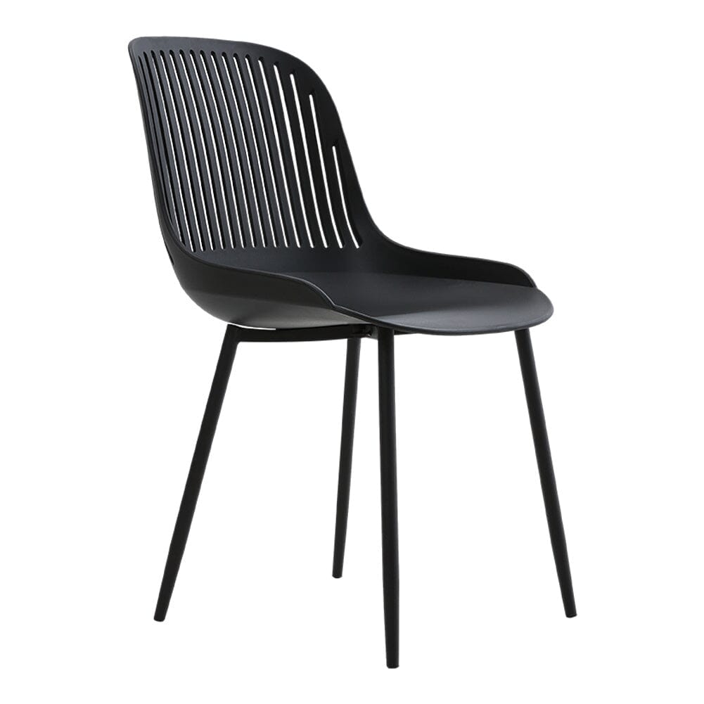 Classic White Plastic Chair, Set of Four, Durable and Lightweight