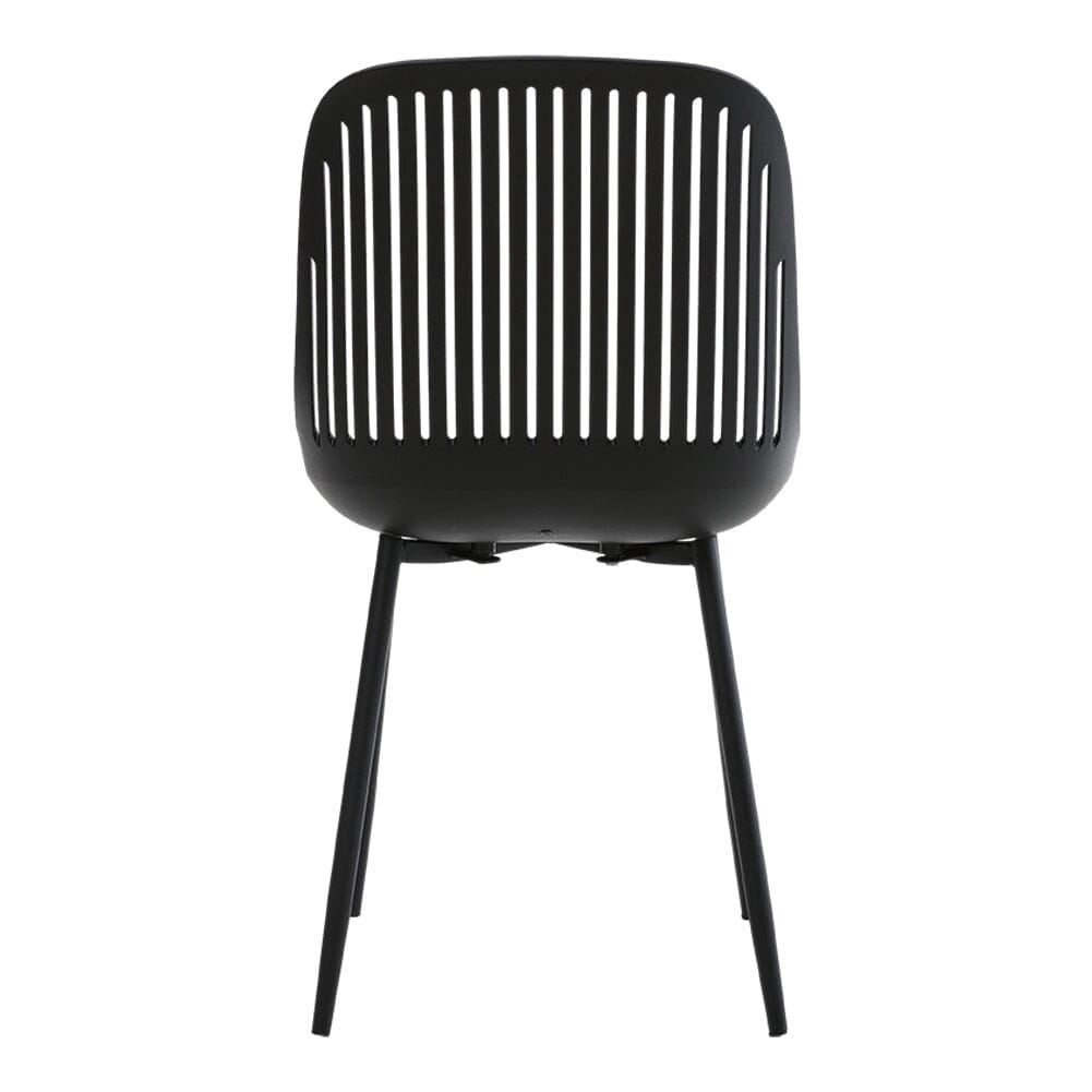 Classic White Plastic Chair, Set of Four, Durable and Lightweight