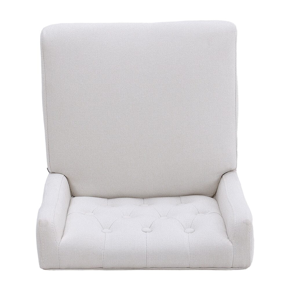 Set of 2 99cm Hight Bar Stools Linen Upholstered with Wood Legs