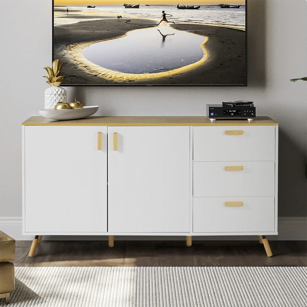 Modern Accent Storage Cabinet with Doors and Drawers