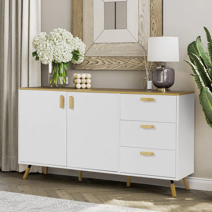Modern Accent Storage Cabinet with Doors and Drawers