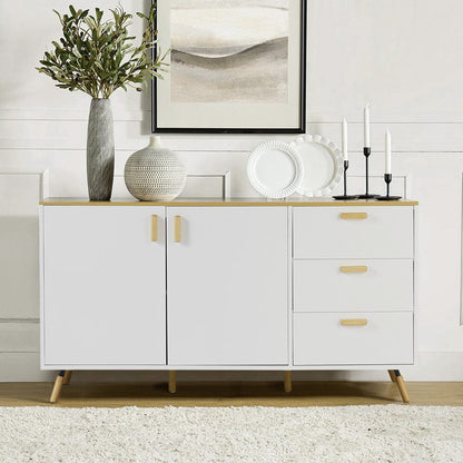 Modern Accent Storage Cabinet with Doors and Drawers