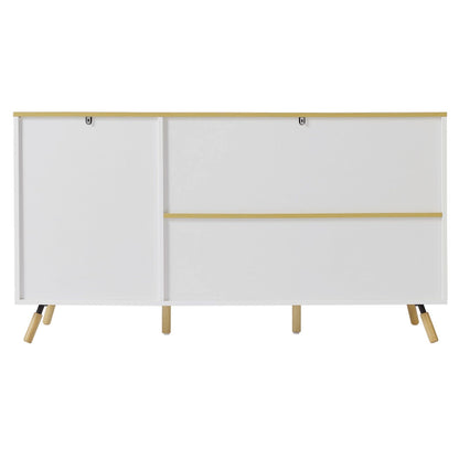 Modern Accent Storage Cabinet with Doors and Drawers