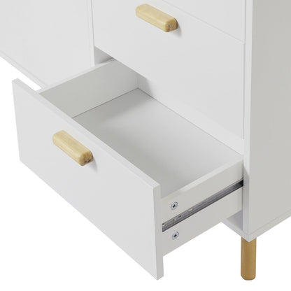 Modern Accent Storage Cabinet with Doors and Drawers