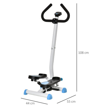 HOMCOM Twister Stepper, Stepper z regulowanym oporem, Ekran LCD - Niebieski