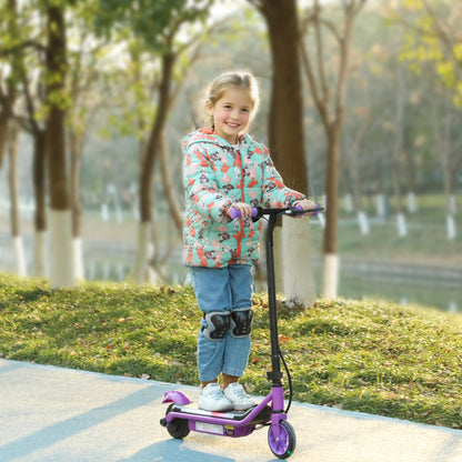 AIYAPLAY Electric Scooter for Kids Aged 6-14 Years, with Colourful Lights, Purple