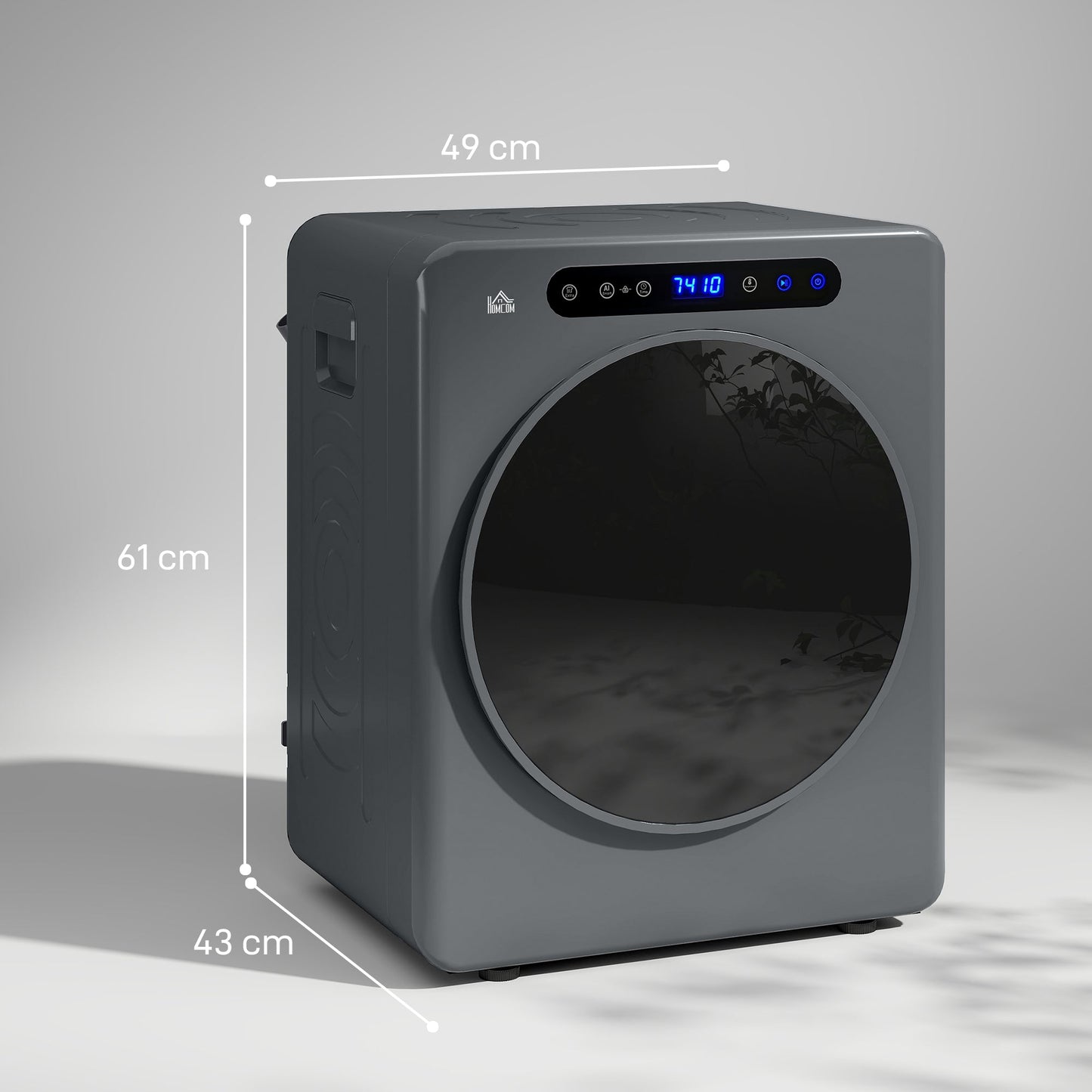 HOMCOM 4kg Compact 40-60√¢‚Äû∆í Tumble Dryer - Grey