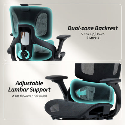 HOMCOM Ergonomic Office Chair, High Back Mesh Desk Chair, Black