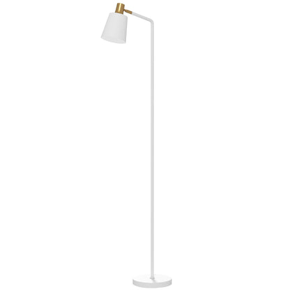 HOMCOM Modern Standing Lamp, Floor Lamp with 350Â° Rotatable Head for Living Room, White