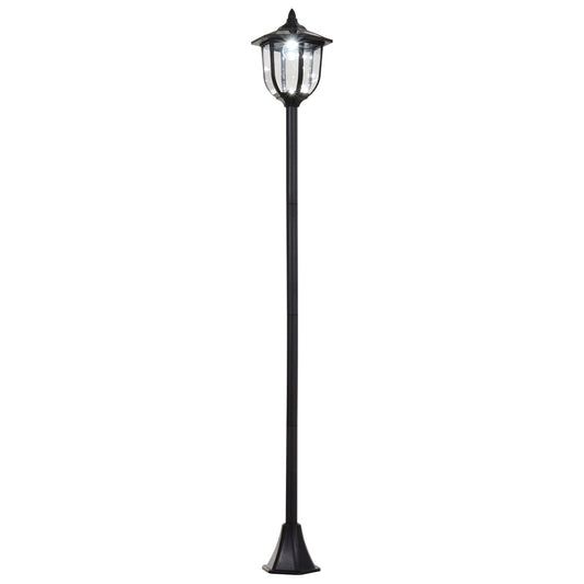 Outsunny Outdoor Garden Solar Post Lamp Sensor Light LED Lantern Bollard Pathway Torch Light 1.77m Tall