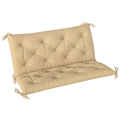 Outsunny Two-Seater Bench Cushion - Khaki
