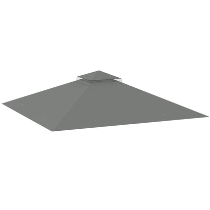 Zadaszenie altany Outsunny 3x3(m), dwupoziomowe, do ogrodu, na patio, na zewnątrz, szare (TYLKO GÓRA)