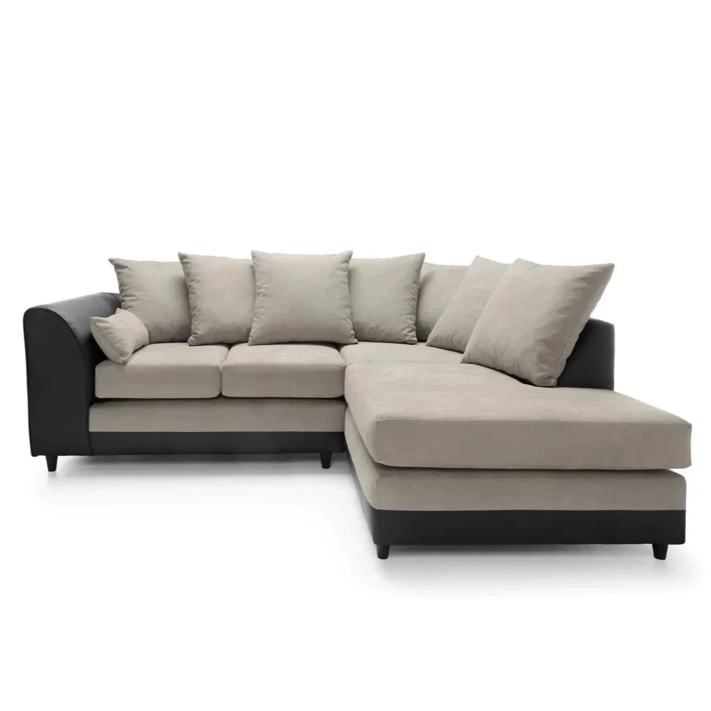 Linacre Corner Sofa - Right Arm Brown and Black