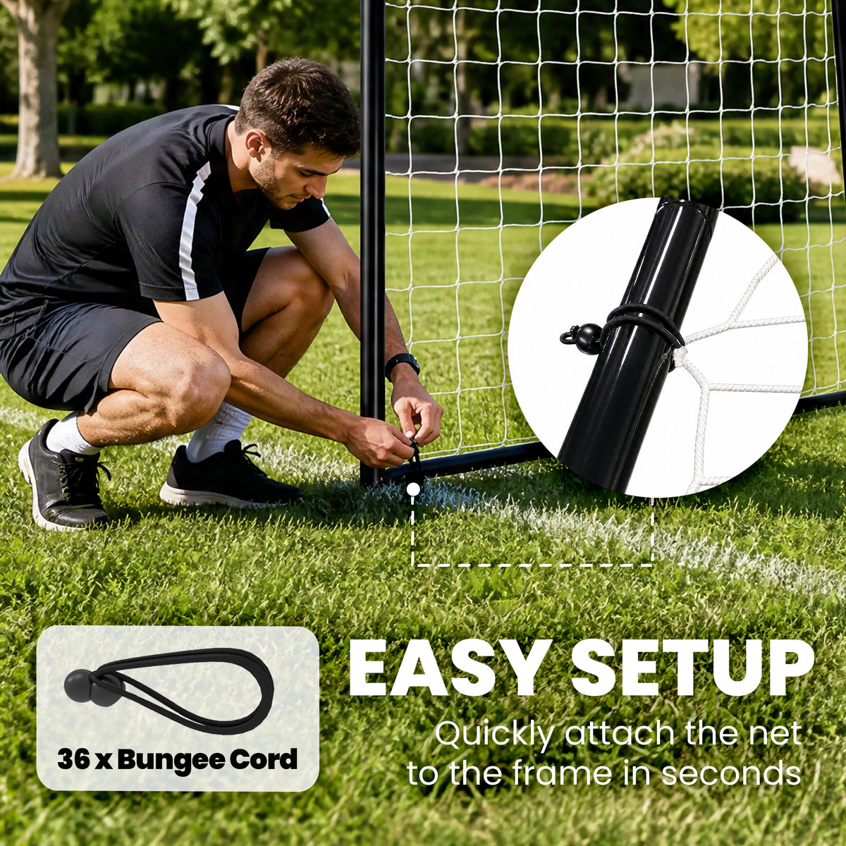 SPORTNOW Football Goal, 10 x 6.5ft Football Net with Ground Stakes and Metal Frame, Training Equipment for Indoor Outdoor Play
