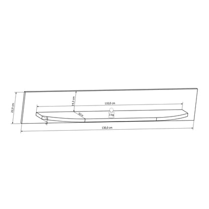 Rondo 70 Shelf 130cm [Concrete Grey]