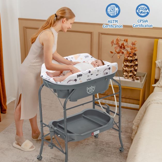 2-in-1 Baby Change Table with Bath Tub