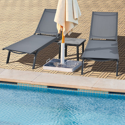 Acacia Wood Interlocking Floor Tiles for Terrace and Balcony