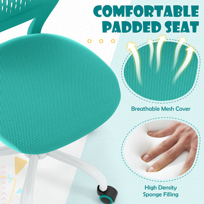 Ergonomic Children Study Chair with Adjustable Height-Turquoise