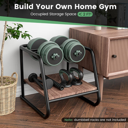 Adjustable Weight Dumbbell Set with Connector and Dumbbells-Black