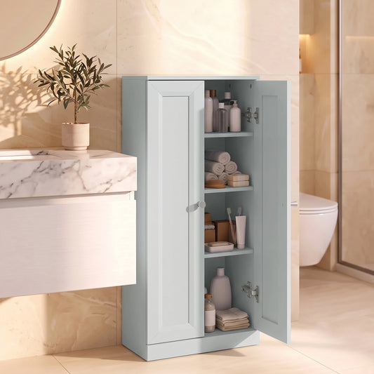 HOMCOM Narrow Bathroom Cabinet in Blue, image 2