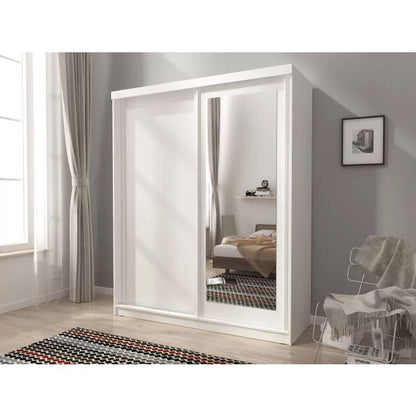 Juneau Sliding Door Wardrobe 200cm - White