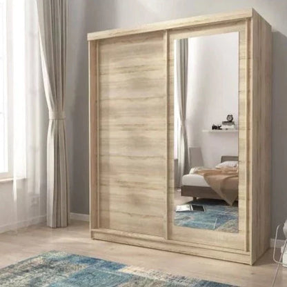 Juneau Sliding Door Wardrobe 200cm - Oak Sonoma