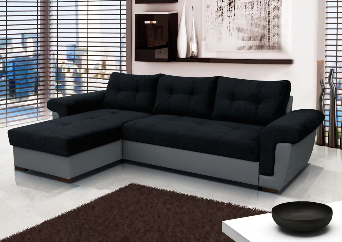 Amby Fabric Corner Sofa Bed