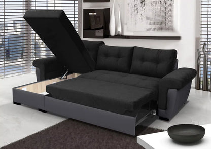 Amby Fabric Corner Sofa Bed