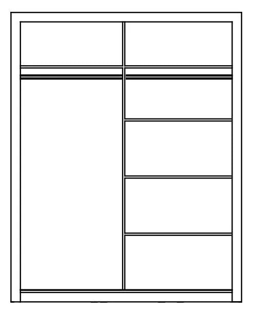 Zakhar 2 Door Sliding Wardrobe 120cm - Black, White, Grey or Oak