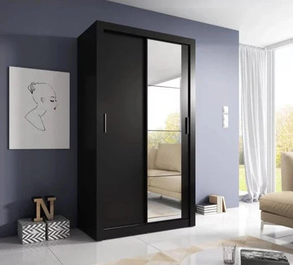 Artimas VI - 2 Sliding Door Wardrobe 120cm - Black Matt