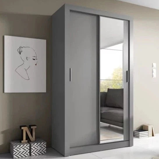 Artimas VI - 2 Sliding Door Wardrobe 120cm - Grey Matt