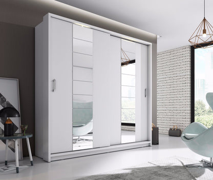 Artisan XIV 2-Door Sliding Wardrobe 220cm - White, Black