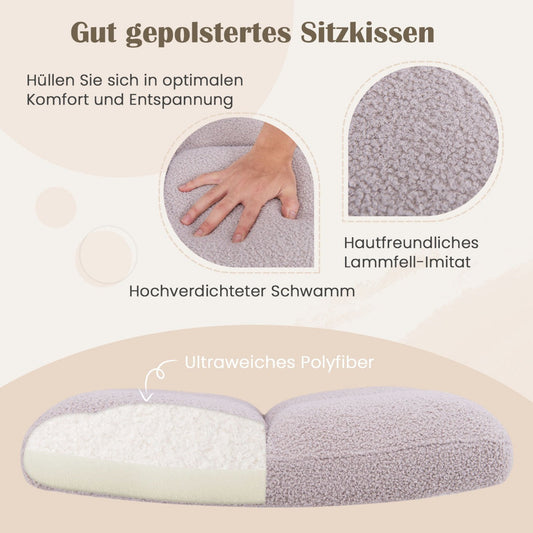 Modern Cross Legged Swivel Task Chair with Wheels-Grey