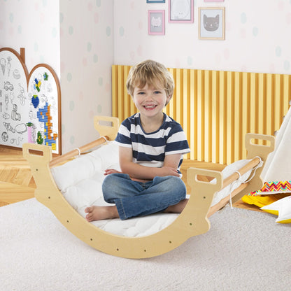 2-in-1 Arch Rocker with Soft Cushion-Natural