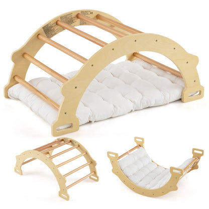 2-in-1 Arch Rocker with Soft Cushion-Natural