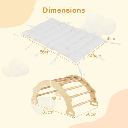 2-in-1 Arch Rocker with Soft Cushion-Natural