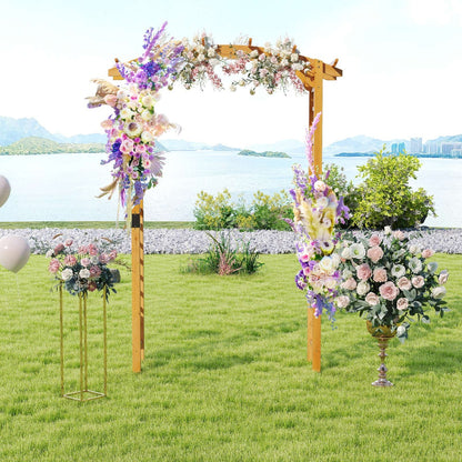 Wooden rose arch garden arch archway with roof trellis trellis arch orange L