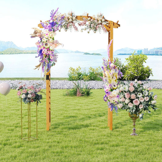 Wooden rose arch garden arch archway with roof trellis trellis arch orange L