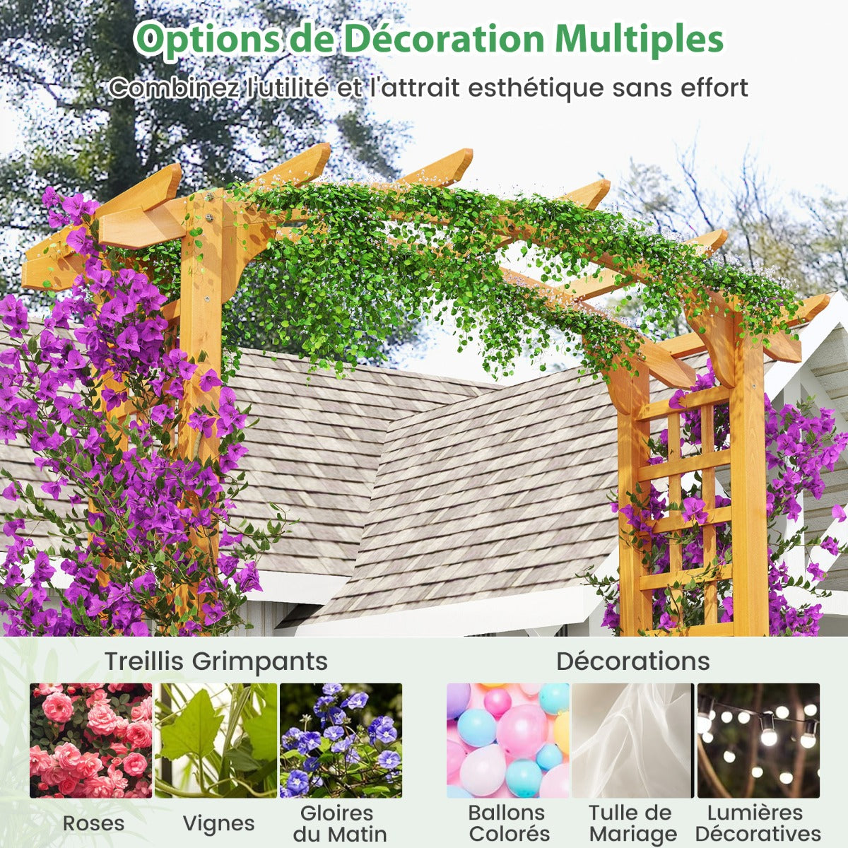 Wooden rose arch garden arch archway with roof trellis trellis arch orange L