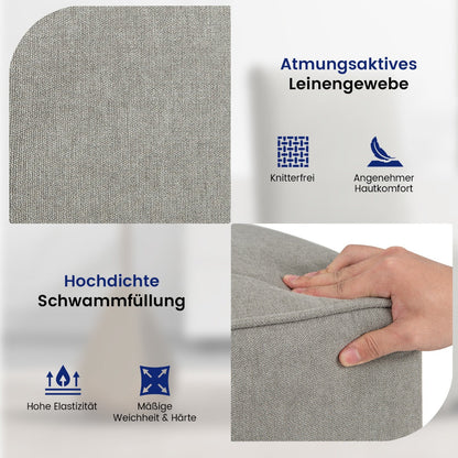 Modern Upholstered Armless Accent Chair with Resistance Casters-Grey