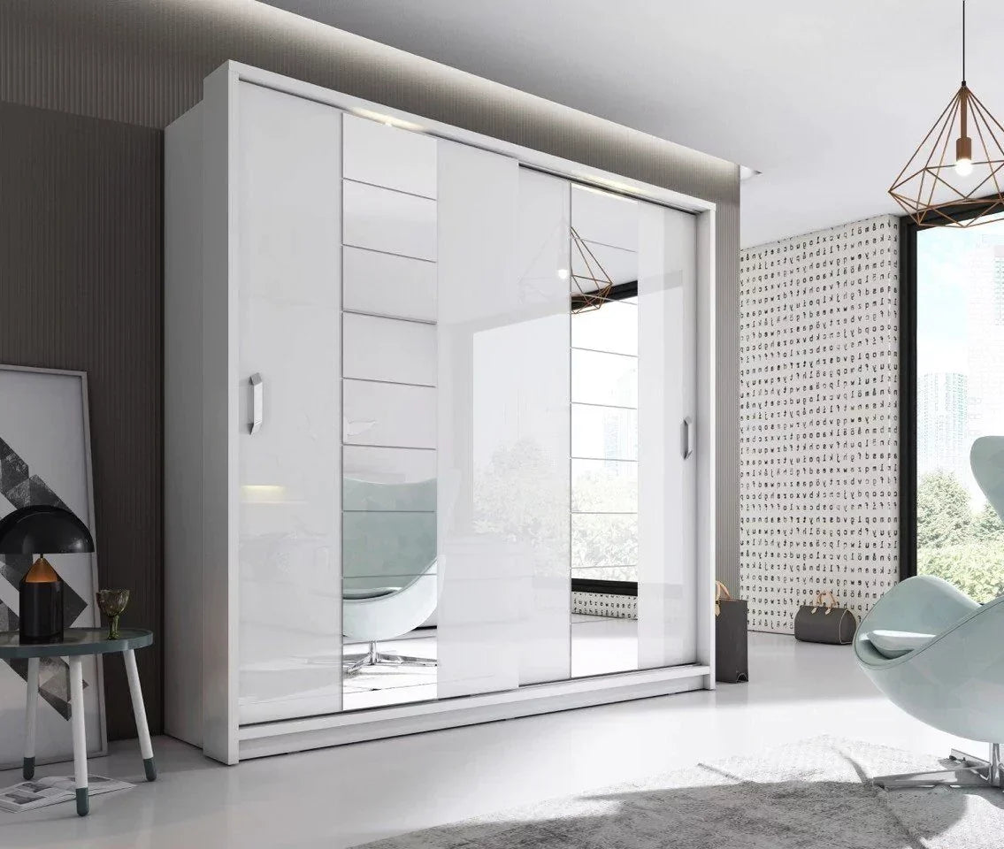 Artimas XIV Sliding Door Wardrobe 220cm - White Matt