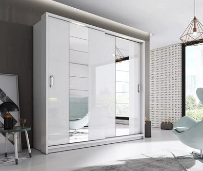 Artimas XIV Sliding Door Wardrobe 220cm - White Matt