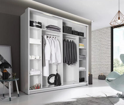 Artimas XIV Sliding Door Wardrobe 220cm - White Matt