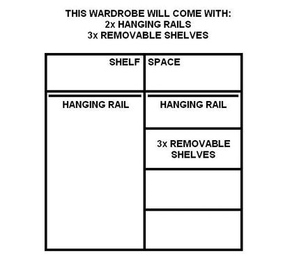 Artimas III Sliding Mirrors Door Wardrobe 181cm - Oak Shetland