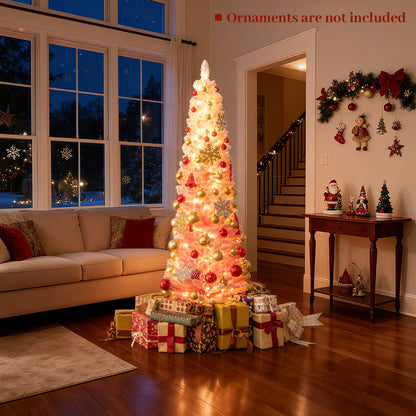 Artificial Christmas Tree with 392 Flocked Branch Tips-180 cm